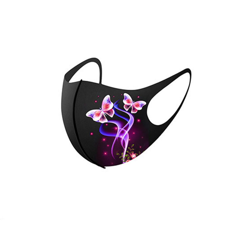 Cloth Face Mask Washable - Yeni Buz İpek Serigrafi Baskılı Hua