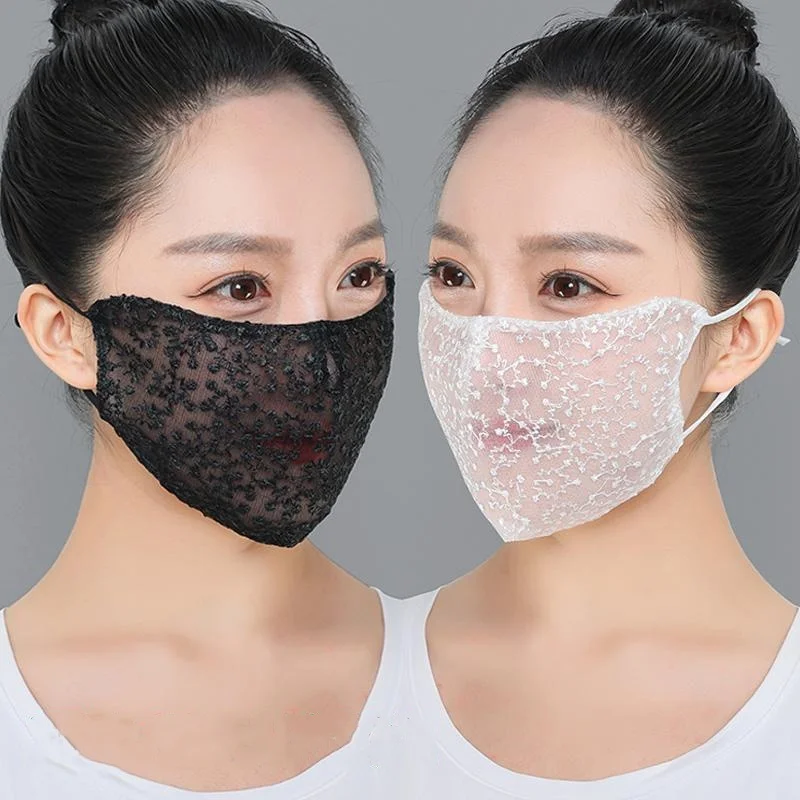 1/2 adet Siyah Beyaz Dantel Yü - Cloth Face Mask Washable incelemesi ve fiyatı