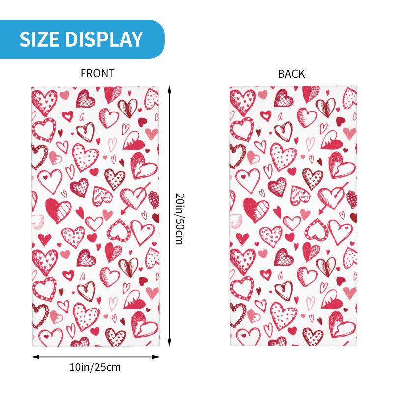 Pembe Kırmızı Aşk Kalpleri Ban - Neck Gaiter Face Cover incelemesi ve fiyatı